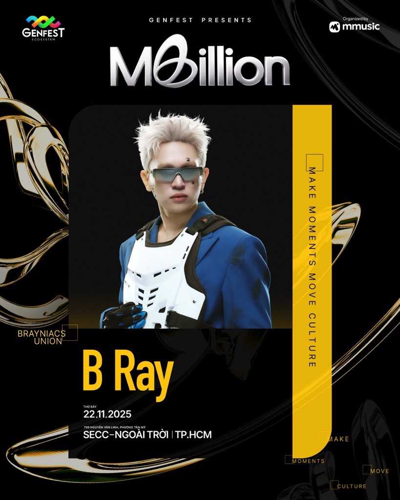 Từ rapper 'hổ Báo' đến idol 'Mèo hồng': B Ray và Jsol dẫn đầu line-up 'GENfest Presents Mbillion'