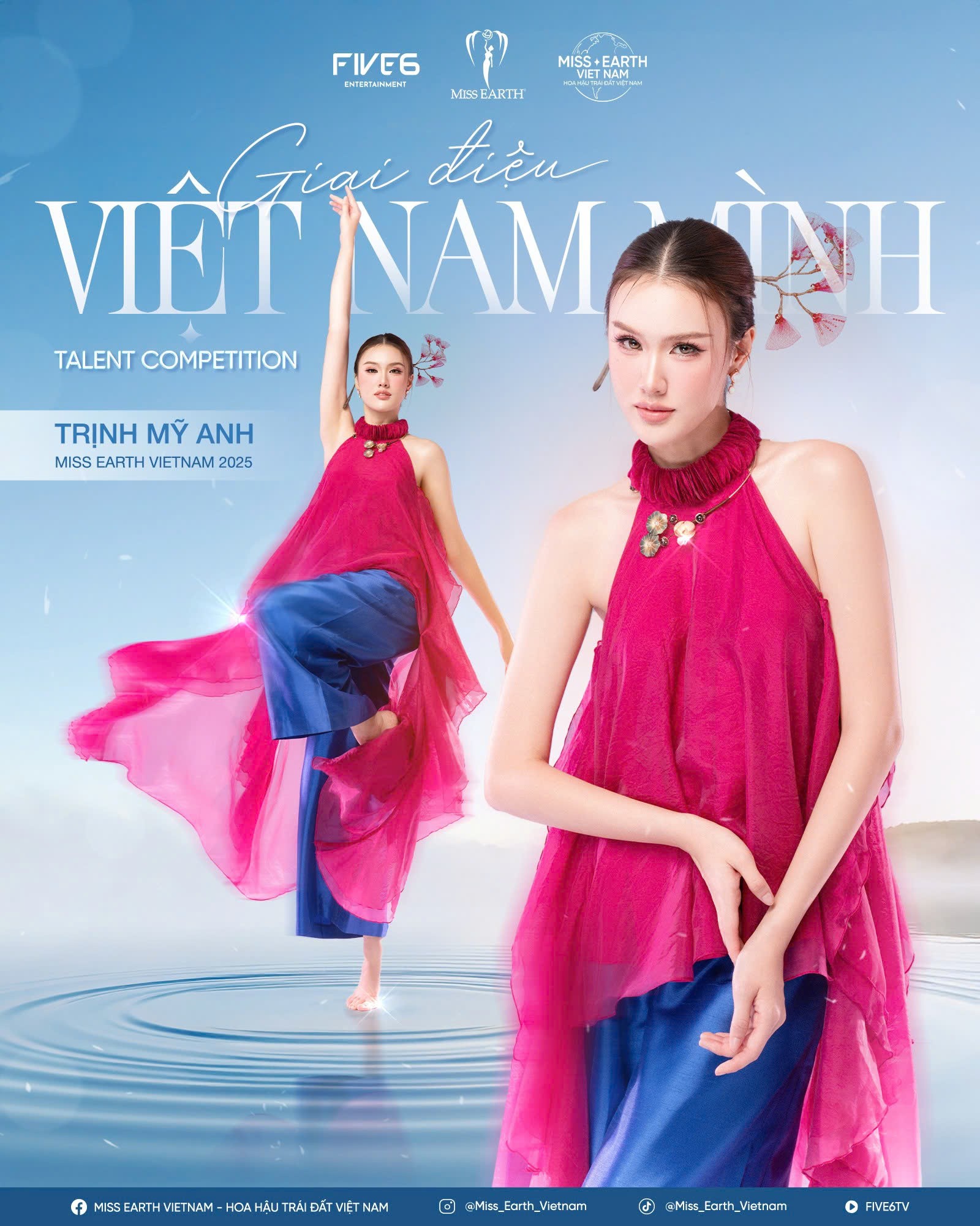 Trịnh Mỹ Anh múa 'Giai điệu Việt Nam mình' tại 'Miss Earth 2025'