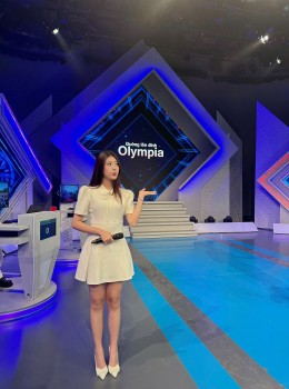 PiaLinh 'ghi điểm' khi xuất hiện ở chung kết Đường lên đỉnh Olympia