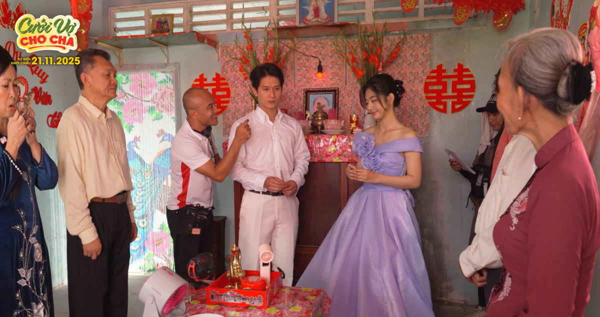 'Cưới vợ cho cha' hé lộ hậu trường về cảnh đám cưới miền Tây vui hết sảy