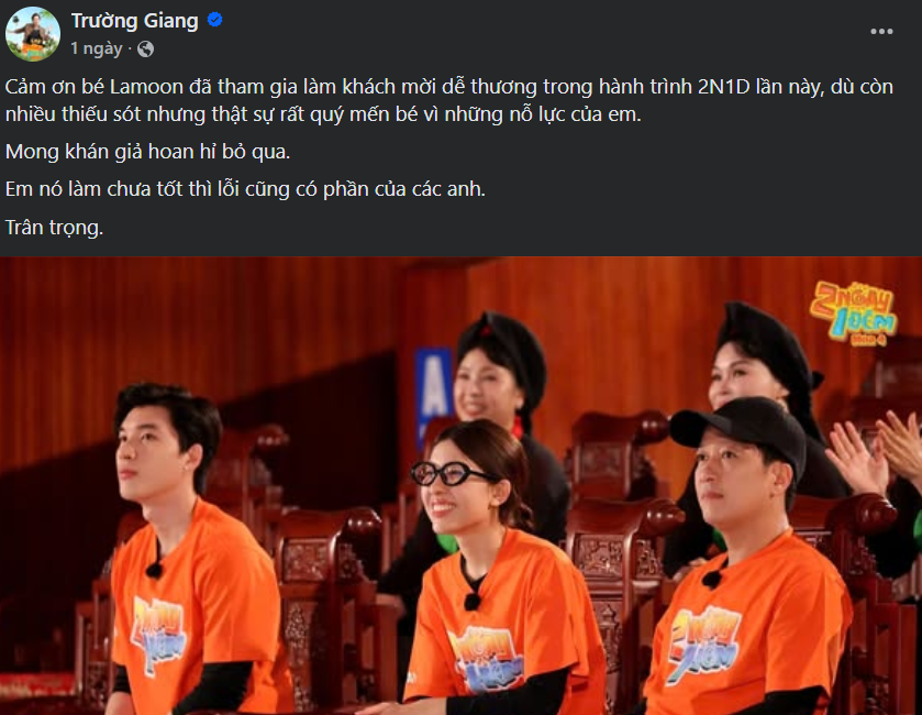 ‘Em Xinh’ Lamoon lên tiếng xin lỗi, dàn cast ‘2 ngày 1 đêm’ bênh vực