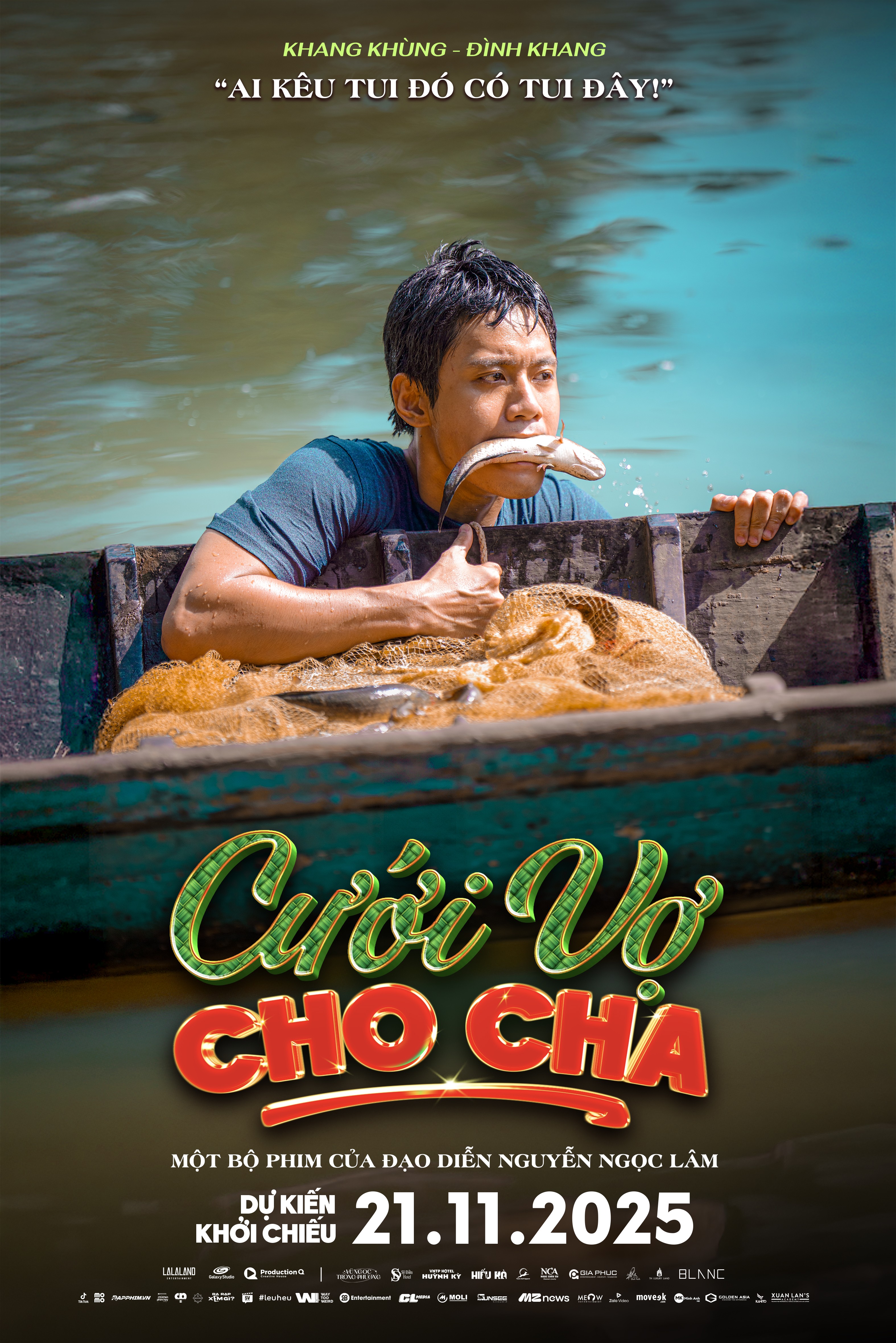 'Cưới vợ cho cha' tung dàn poster nhân vật xóm quê 'sản xuất theo lô' đi đâu cũng thấy