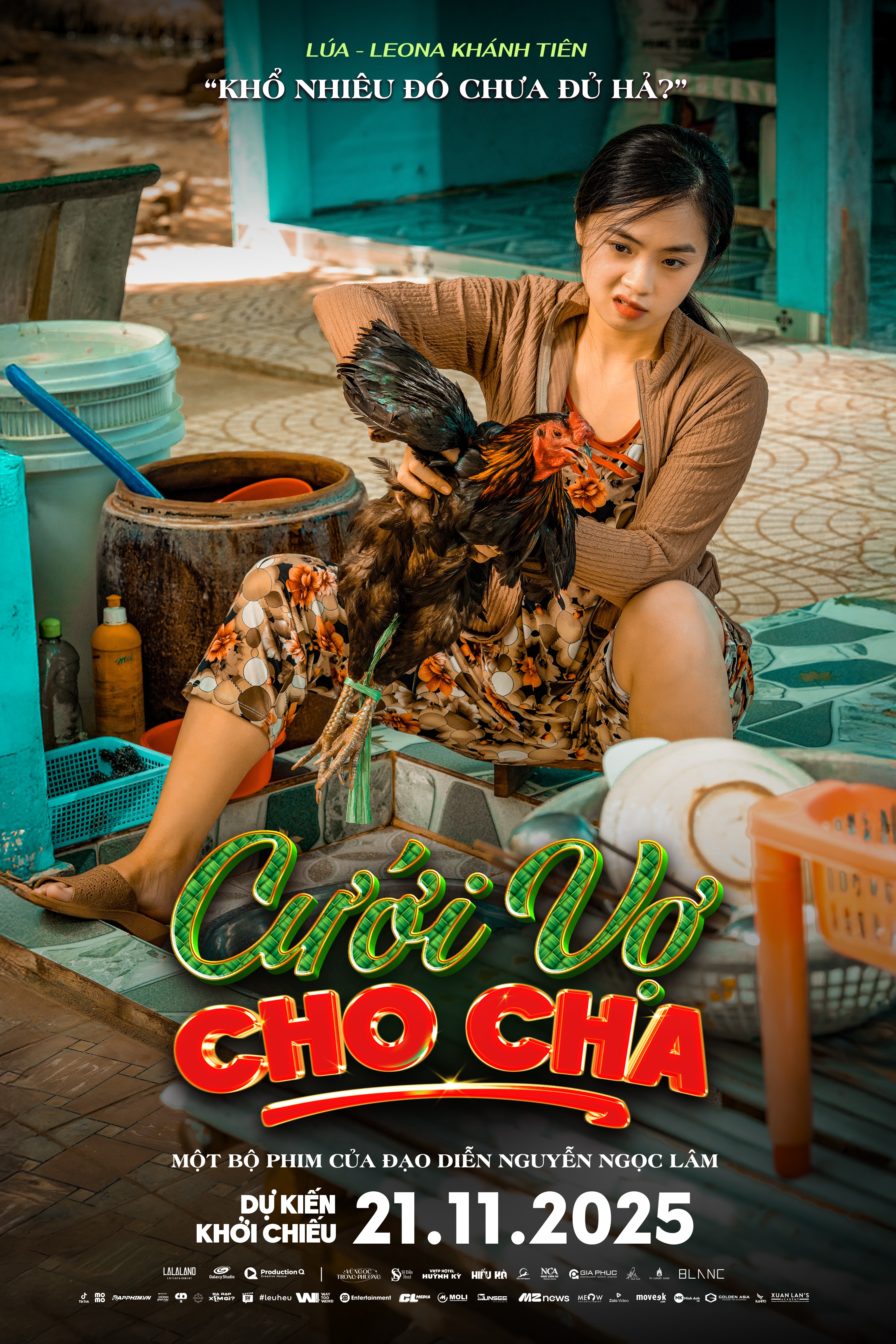 'Cưới vợ cho cha' tung dàn poster nhân vật xóm quê 'sản xuất theo lô' đi đâu cũng thấy