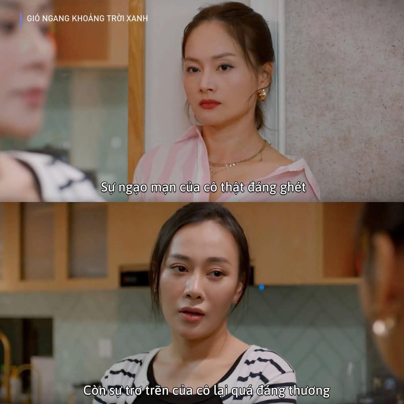 Phân cảnh Phương Oanh dạy dỗ tiểu tam trong 'Gió ngang khoảng trời xanh' nhận 'cơn mưa' lời khen