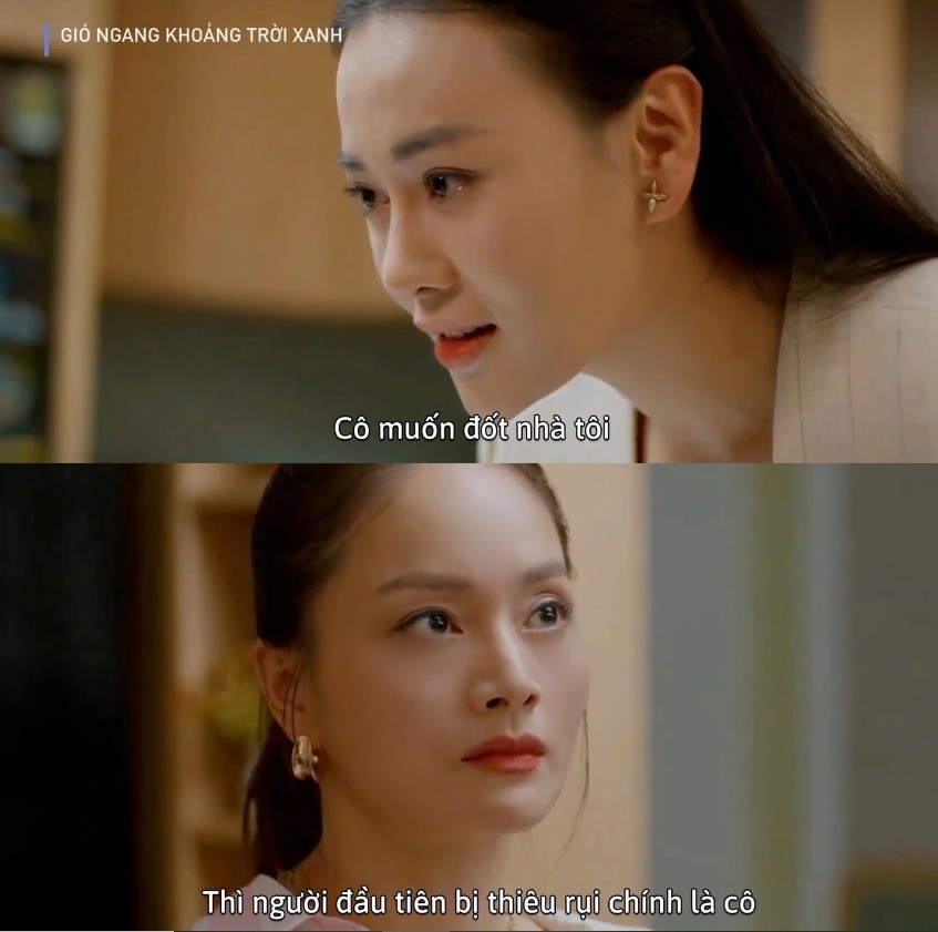 Phân cảnh Phương Oanh dạy dỗ tiểu tam trong 'Gió ngang khoảng trời xanh' nhận 'cơn mưa' lời khen