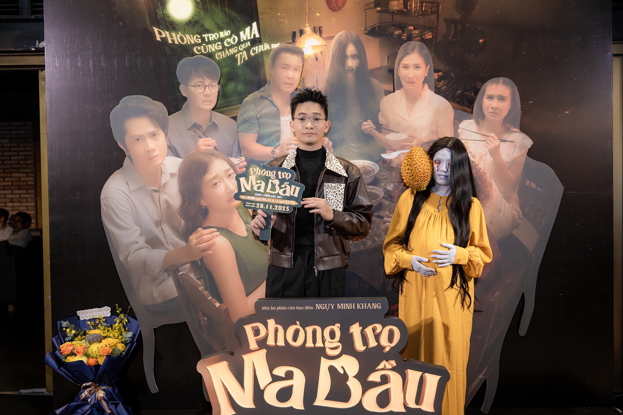 'Ma bầu' thật xuất hiện khiến dàn khách mời 'đứng tim' tại sự kiện ra mắt 'Phòng trọ ma bầu'