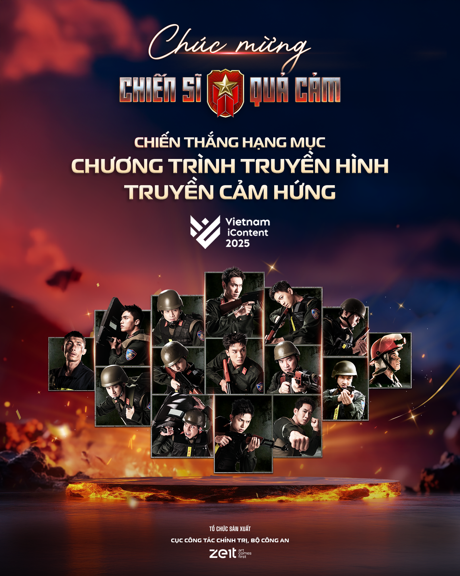 'Chiến sĩ quả cảm' được vinh danh 'Chương trình truyền hình truyền cảm hứng' tại Vietnam iContent Awards 2025