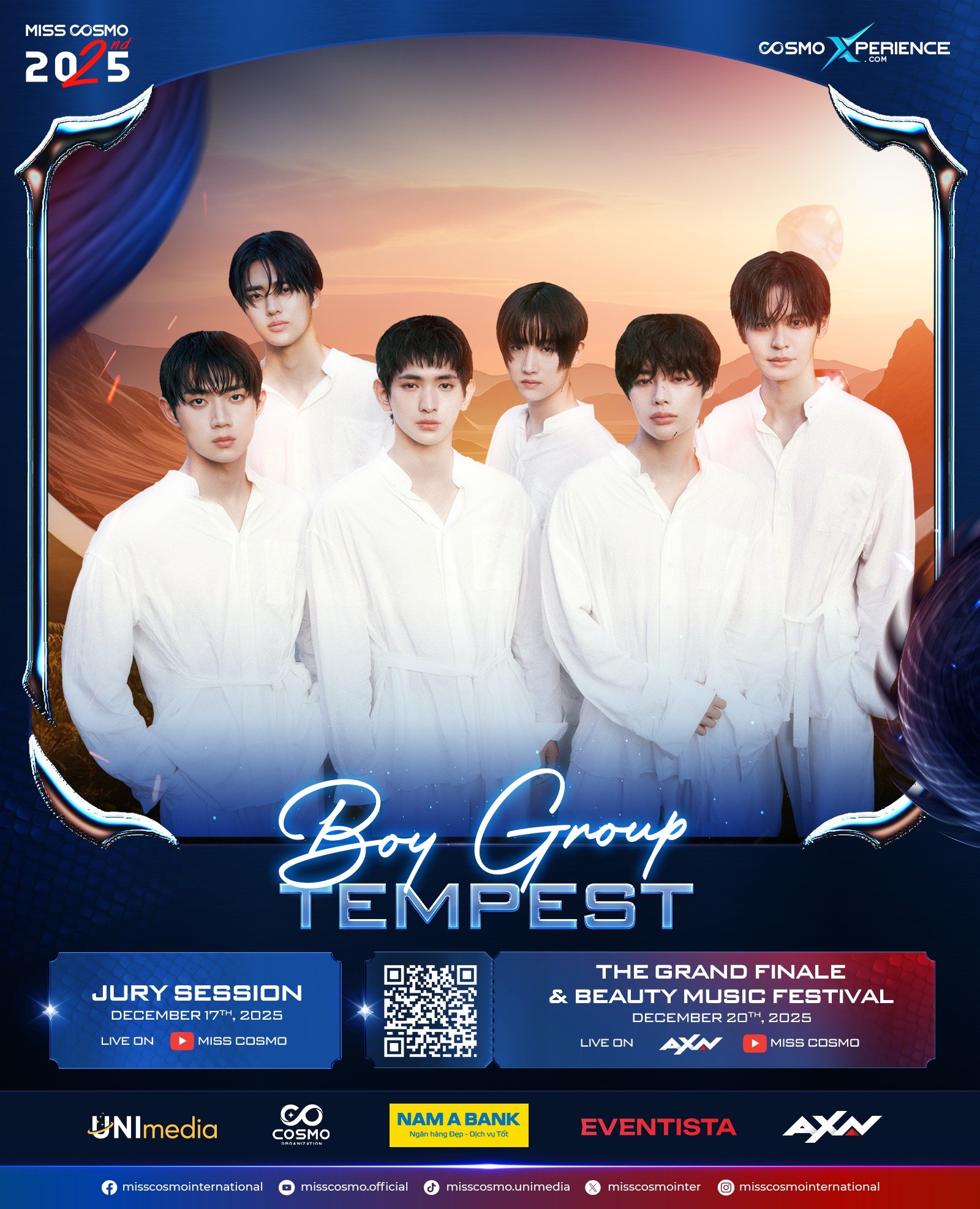'Chị đại' Jessi và nhóm nhạc K-Pop Tempest chính thức biểu diễn tại chung kết 'Miss Cosmo 2025'