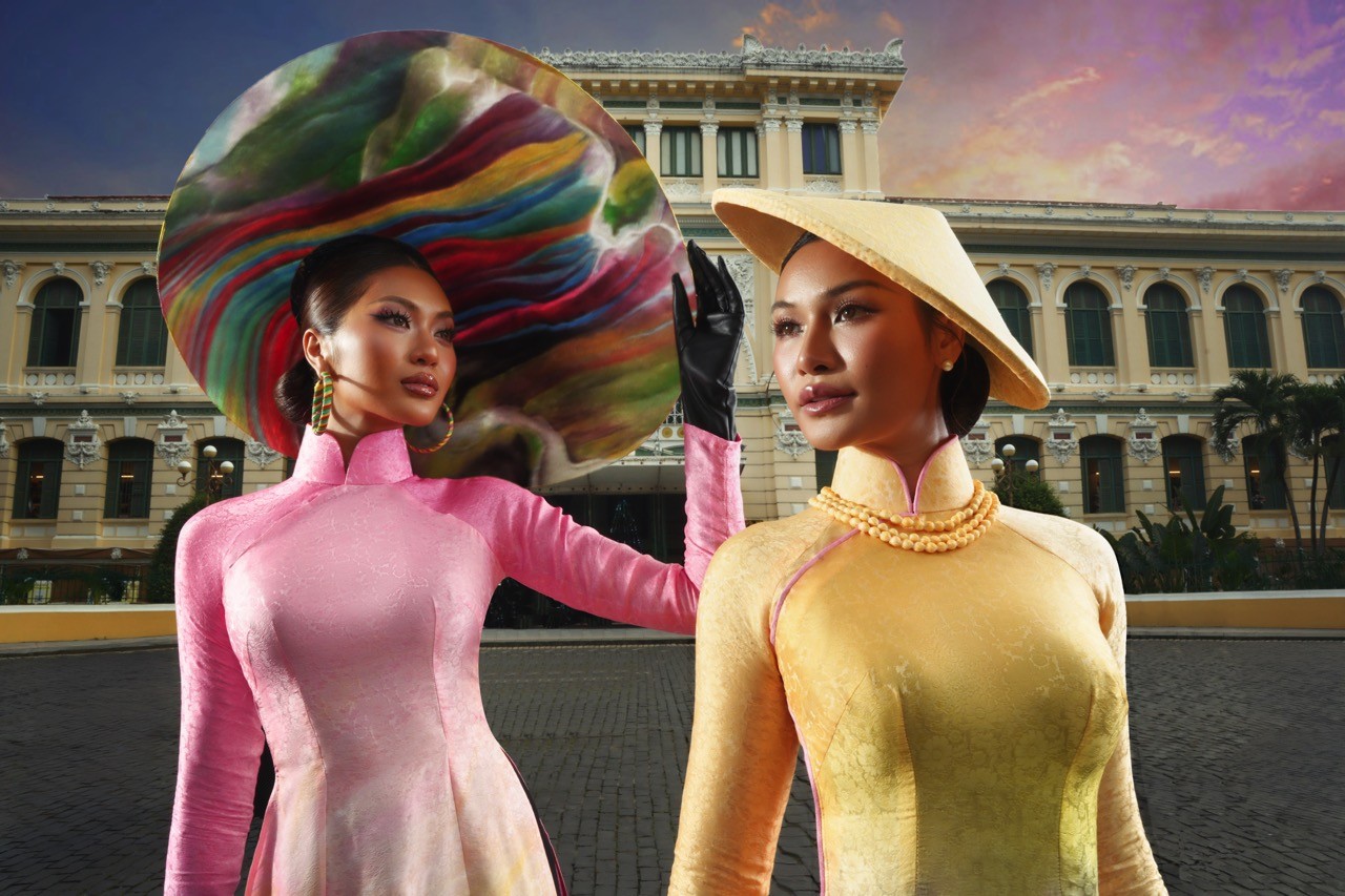 Top 2 'Miss Cosmo 2024' khoe sắc trong tà áo dài, quảng bá văn hóa Việt trước thềm khép lại nhiệm kỳ rực rỡ