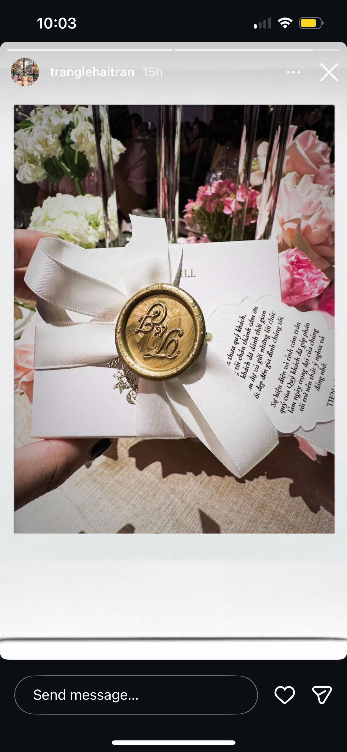 Fashionista Tiên Nguyễn chọn một thương hiệu Việt làm quà cưới