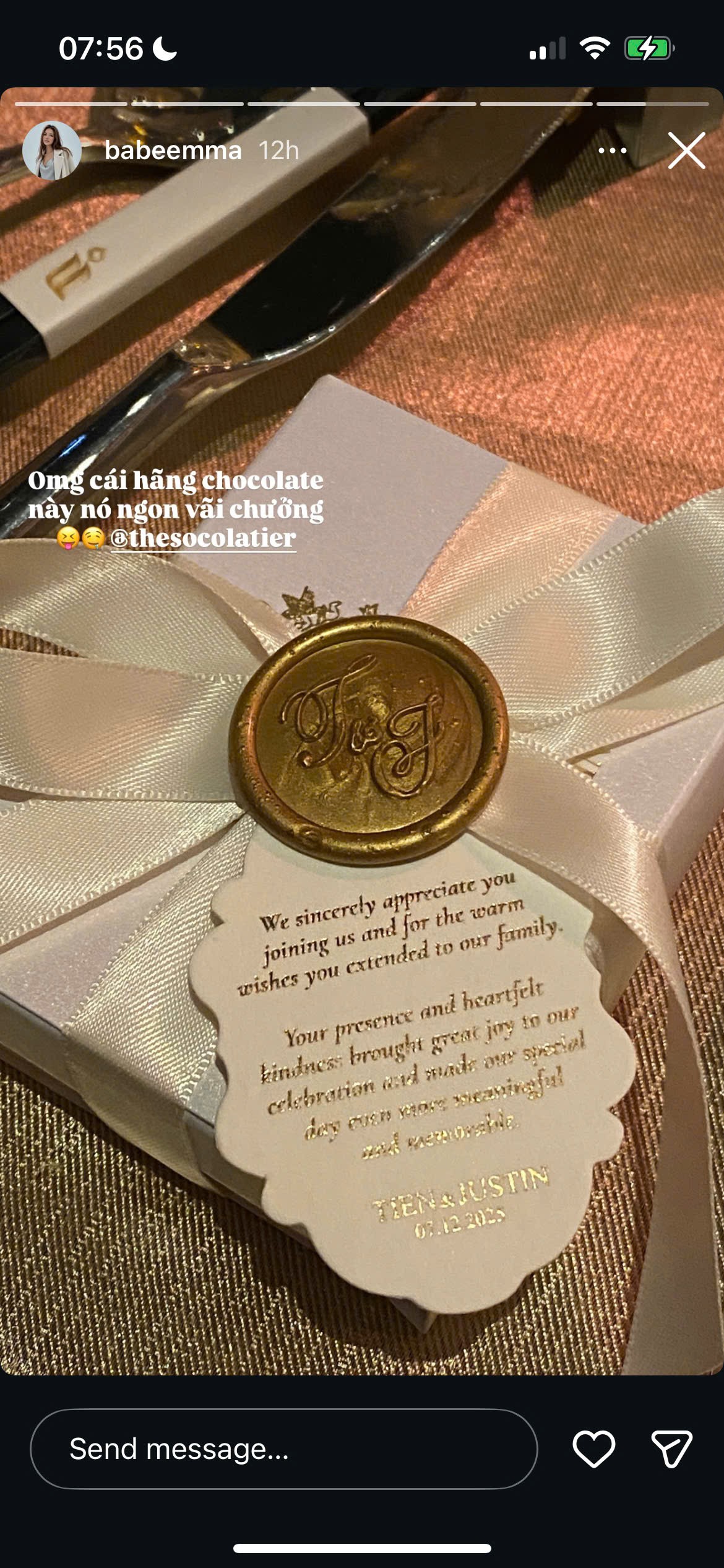 Fashionista Tiên Nguyễn chọn một thương hiệu Việt làm quà cưới