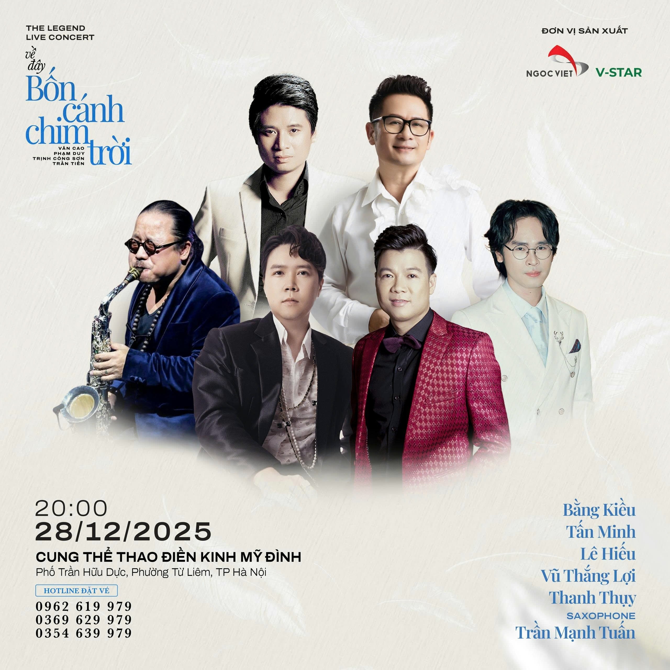 'Về đây bốn cánh chim trời': Cuộc hội tụ hiếm có của những giọng ca hàng đầu nhạc Việt