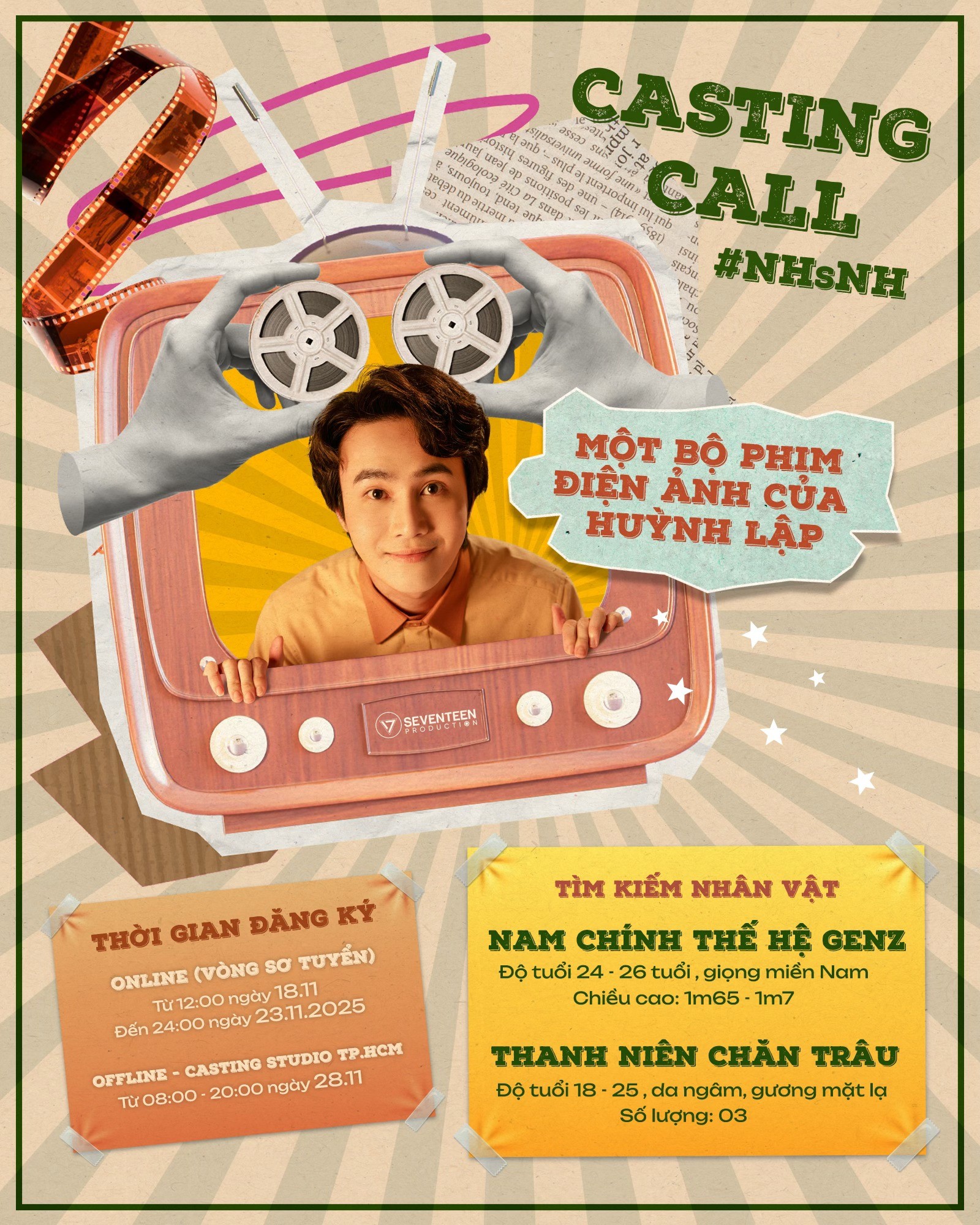 Huỳnh Lập giới thiệu phim điện ảnh 'Nghỉ hè sợ nghỉ hưu' qua First-look Poster lấy cảm hứng từ tranh cổ động