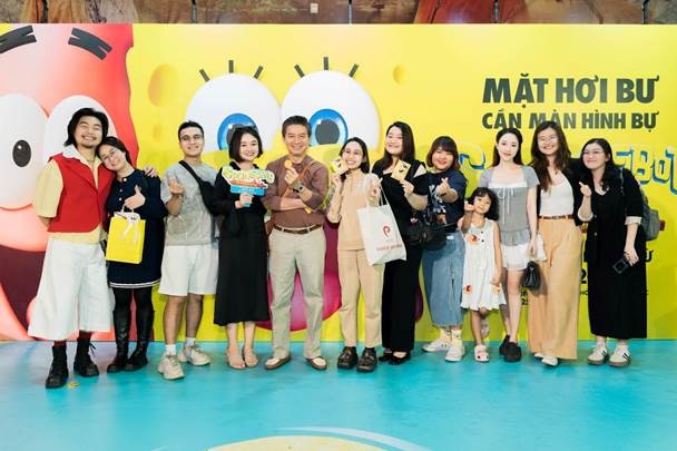 Sao Việt đổ bộ ra mắt phim 'Spongebob: Lời nguyền hải tặc', Quách Ngọc Tuyên, Trúc Mây cùng dàn diễn viên nhí hội ngộ