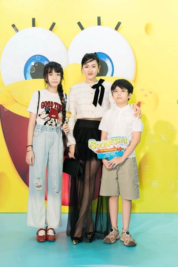 Sao Việt đổ bộ ra mắt phim 'Spongebob: Lời nguyền hải tặc', Quách Ngọc Tuyên, Trúc Mây cùng dàn diễn viên nhí hội ngộ