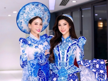 Lý Hương cùng con gái ủng hộ chương trình thiện nguyện giúp bà con miền Trung có cái Tết ấm no