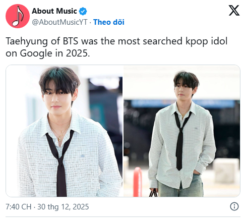 V (BTS) được Forbes vinh danh nam thần số 1 K-Pop 2025