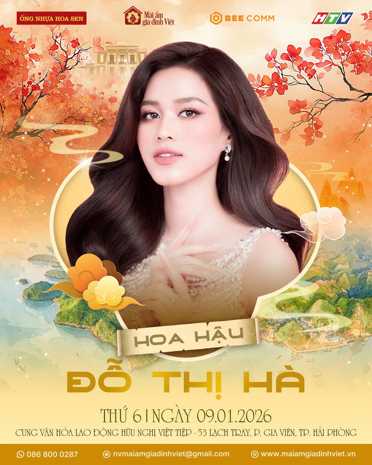 NSƯT Ốc Thanh Vân, Minh Dự lần đầu đảm nhận vai trò MC dẫn dắt chương trình 'Mái ấm gia đình Việt' tại Hải Phòng