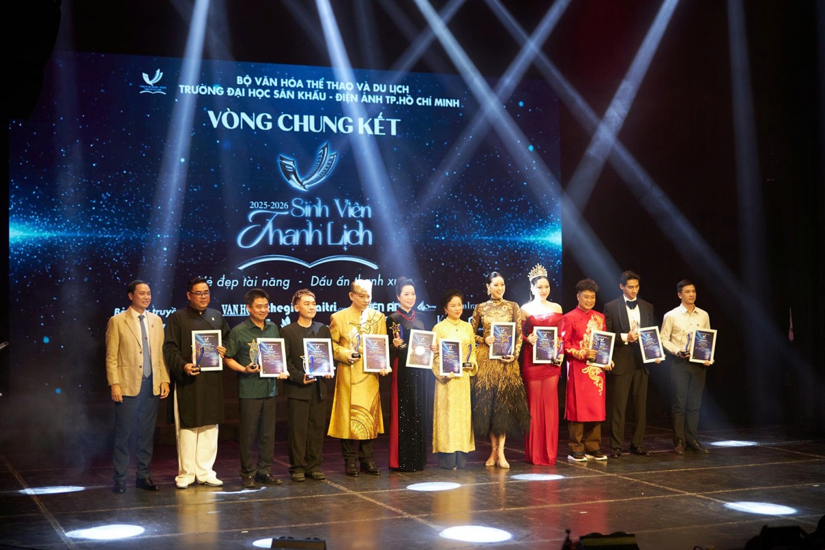 Kết quả cuộc thi Sinh viên Thanh lịch 2025 – 2026 Trường Đại học Sân khấu – Điện ảnh TP. Hồ Chí Minh: Khi sân khấu trở thành lớp học lớn của bản lĩnh