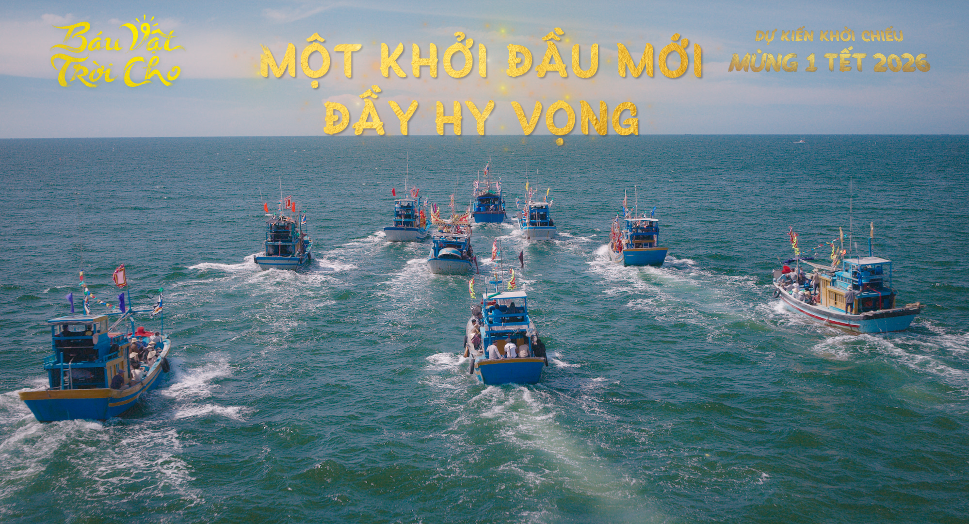 Làng chài rực rỡ trong phim Tết 2026 'Báu vật trời cho' lần đầu được giới thiệu