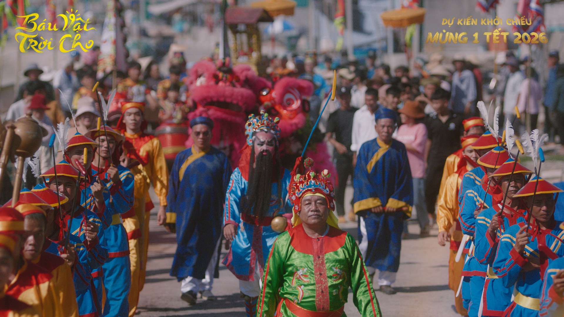 Làng chài rực rỡ trong phim Tết 2026 'Báu vật trời cho' lần đầu được giới thiệu