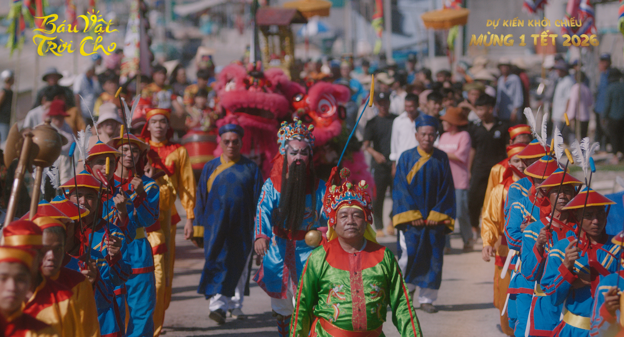 Làng chài rực rỡ trong phim Tết 2026 'Báu vật trời cho' lần đầu được giới thiệu