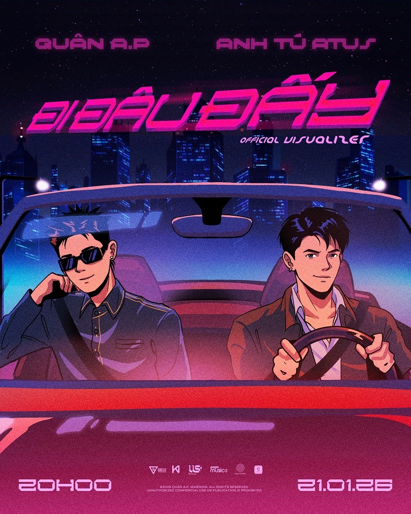 'Đi đâu đấy': Dự án âm nhạc cá nhân lần đầu kết hợp 'ngọt' nhất mùa Valentine 2026 của Quân A.P và Anh Tú Atus