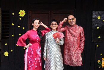 Thu Trang và Tiến Luật tiết lộ về con trai 13 tuổi rưỡi cao 1,78m, sống tình cảm