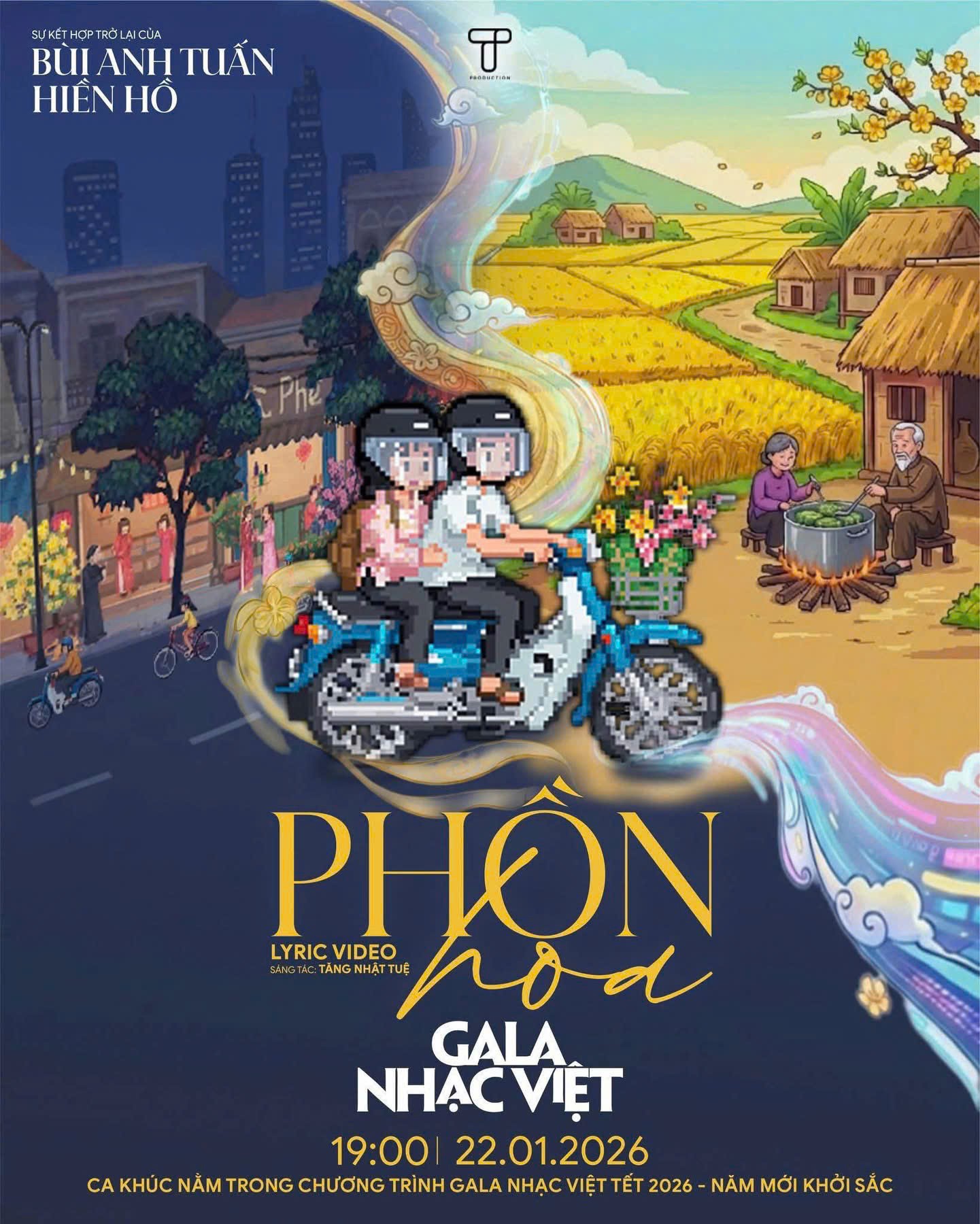 Sau 7 năm và trăm triệu view, Bùi Anh Tuấn - Hiền Hồ chính thức tái hợp tại 'Gala nhạc Việt Tết 2026'