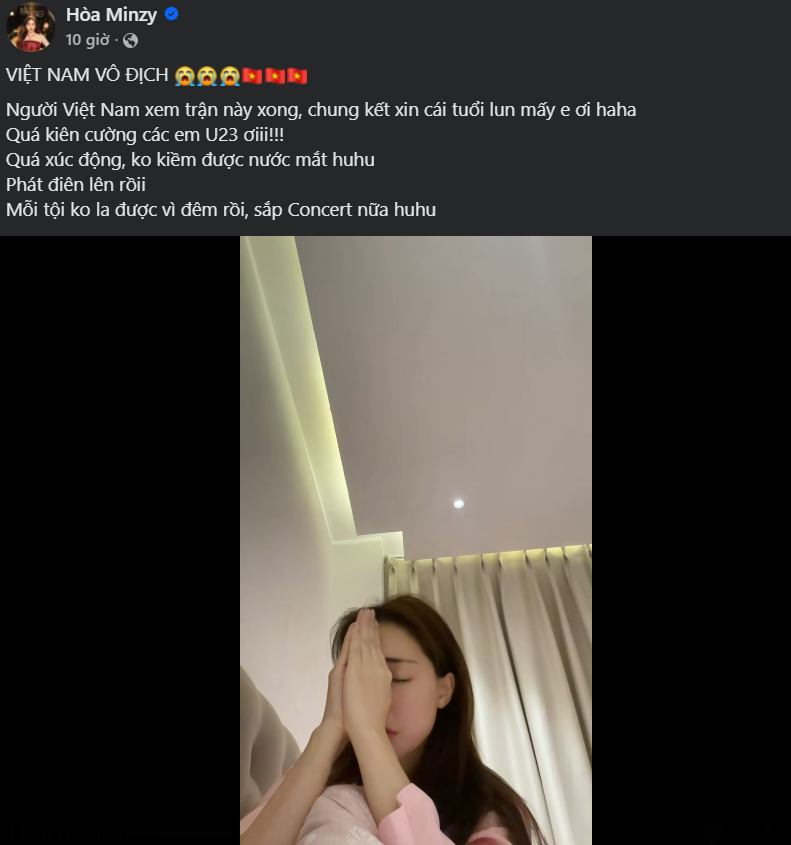 Dàn sao Việt 'vỡ òa' trước chiến thắng của U23 Việt Nam