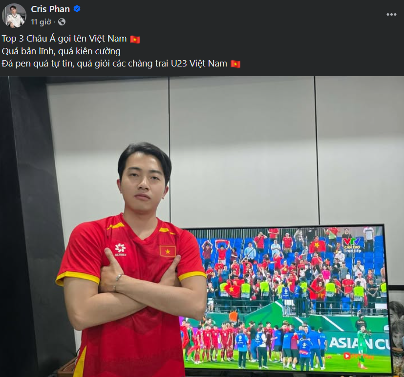 Dàn sao Việt 'vỡ òa' trước chiến thắng của U23 Việt Nam