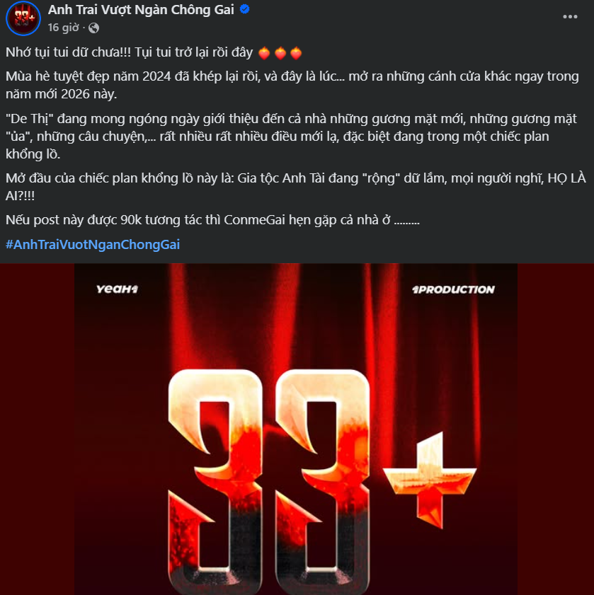 'Anh trai vượt ngàn chông gai' quay trở lại?