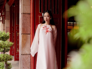 Quỳnh Thy nền nã với áo dài chào xuân Bính Ngọ 2026