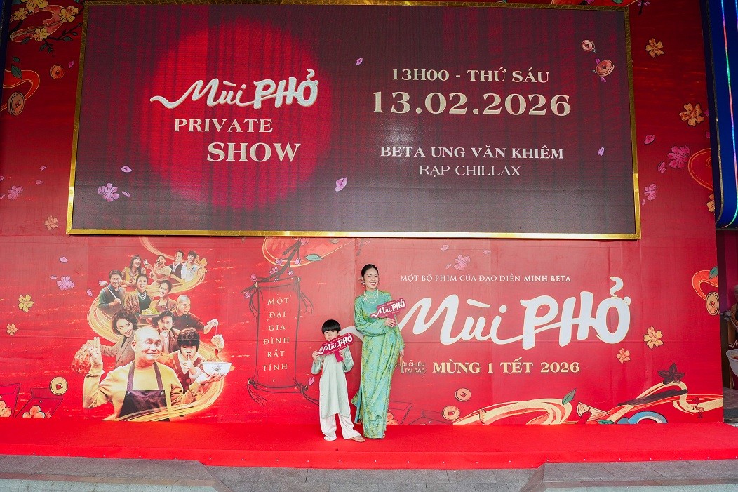 Hơn 10 gia đình sao Việt đưa con đến xem phim 'Mùi phở'