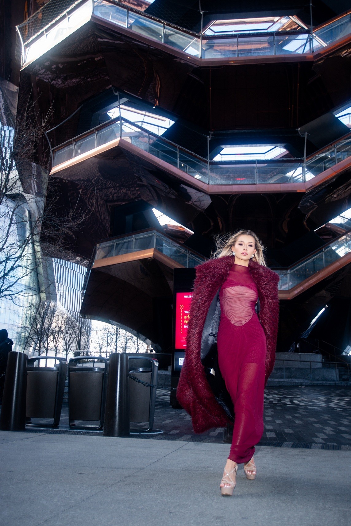 Vượt lạnh -10°C, 'Miss Cosmo 2025' Yolina Linquist khoe thần thái nổi bật giữa trung tâm New York