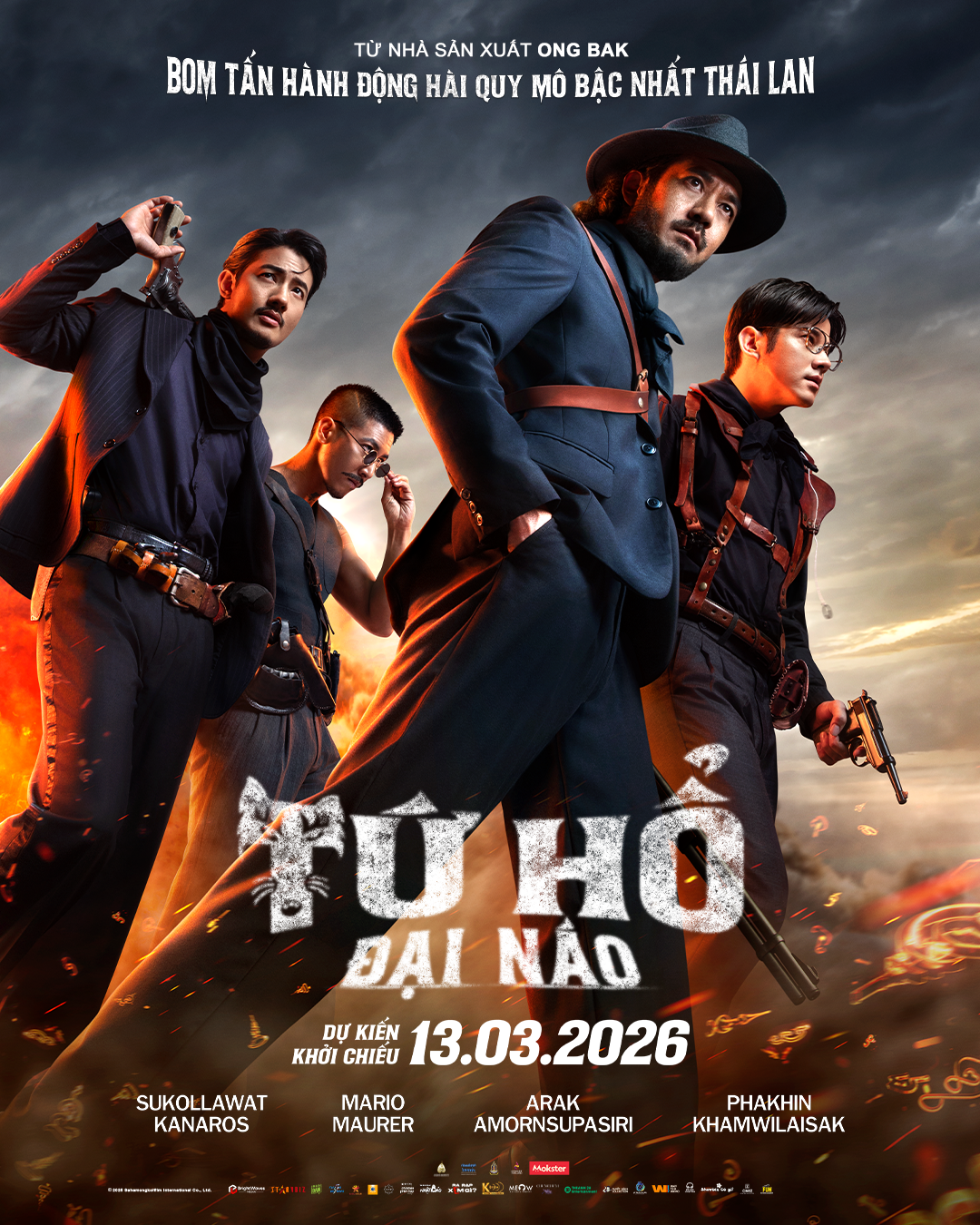 'Tứ hổ đại náo': Bom tấn 18+ của Mario Maurer càn quét phòng vé, thu 103 triệu Baht trước khi đổ bộ Việt Nam