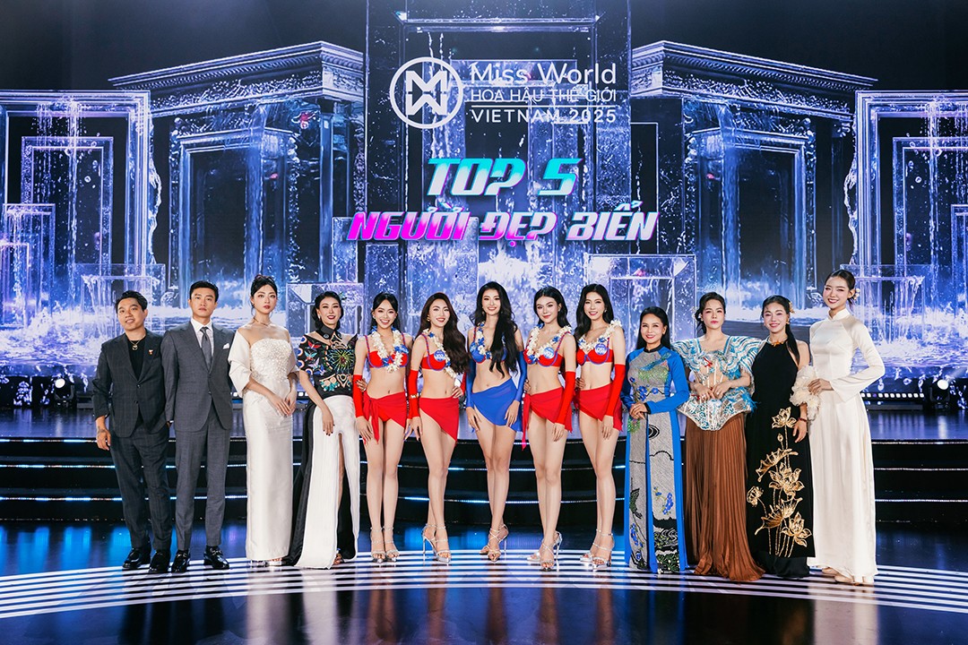 Chung khảo 'Miss World Vietnam 2025': Mãn nhãn với 'Dances of Vietnam', lộ diện Top 5 Người đẹp biển
