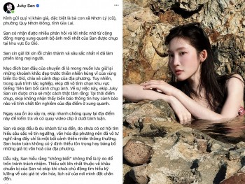 Ca sĩ Juky San lên tiếng xin lỗi sau làn sóng tranh cãi vì chụp ảnh ngâm mình tại Giếng Tiên