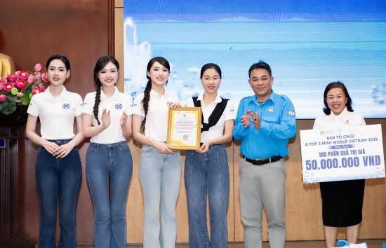 Hoa hậu, Á hậu 'Miss World Vietnam 2025' trao hơn 140 triệu cho người khuyết tật tại TP. HCM