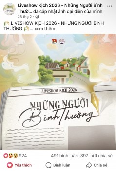 Học viện Báo chí và Tuyên truyền ghi dấu ấn với bộ ảnh Liveshow Kịch 2026