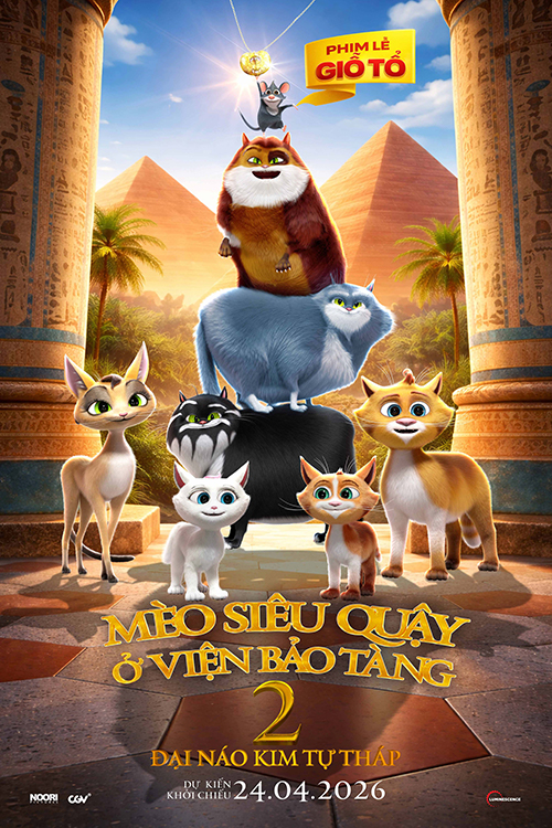 Màn trở lại đầy náo nhiệt của hội boss cưng 'Mèo siêu quậy ở viện bảo tàng' giữa Ai Cập huyền bí
