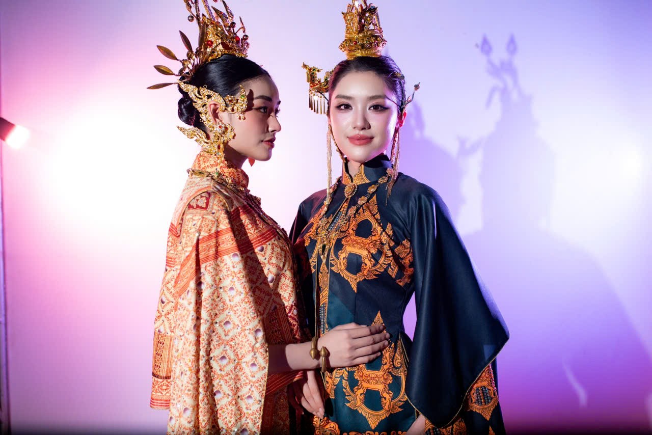 Yến Nhi, Phương Oanh làm nàng thơ, Đàm Vĩnh Hưng và con trai diễn áo dài Chăm Pa của NTK Việt Hùng