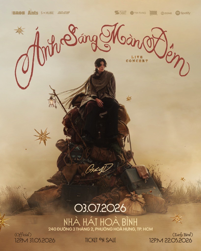 Hoàng tử nhạc số Grey D mở Live Concert đầu tiên trong sự nghiệp, visual poster 'tuyệt đối điện ảnh'