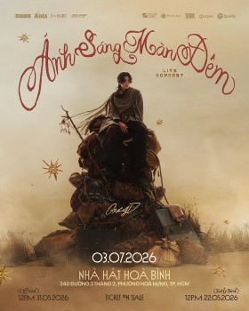 Hoàng tử nhạc số Grey D mở Live Concert đầu tiên trong sự nghiệp, visual poster 'tuyệt đối điện ảnh'