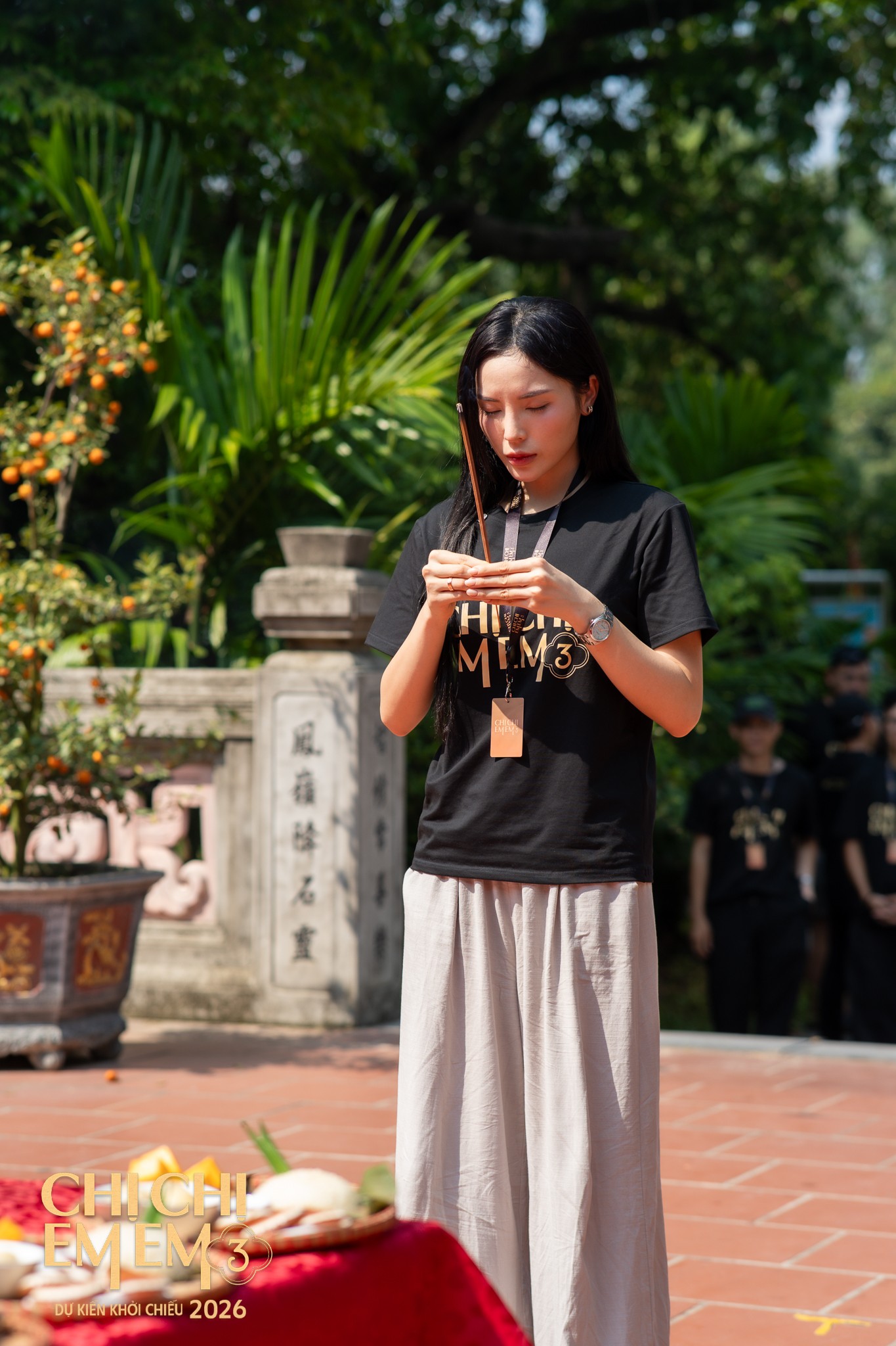 Hoa hậu Kỳ Duyên hóa thân 'Thị Màu' - biểu tượng văn hóa dân gian Bắc Bộ trong phim điện ảnh 'Chị chị em em 3'
