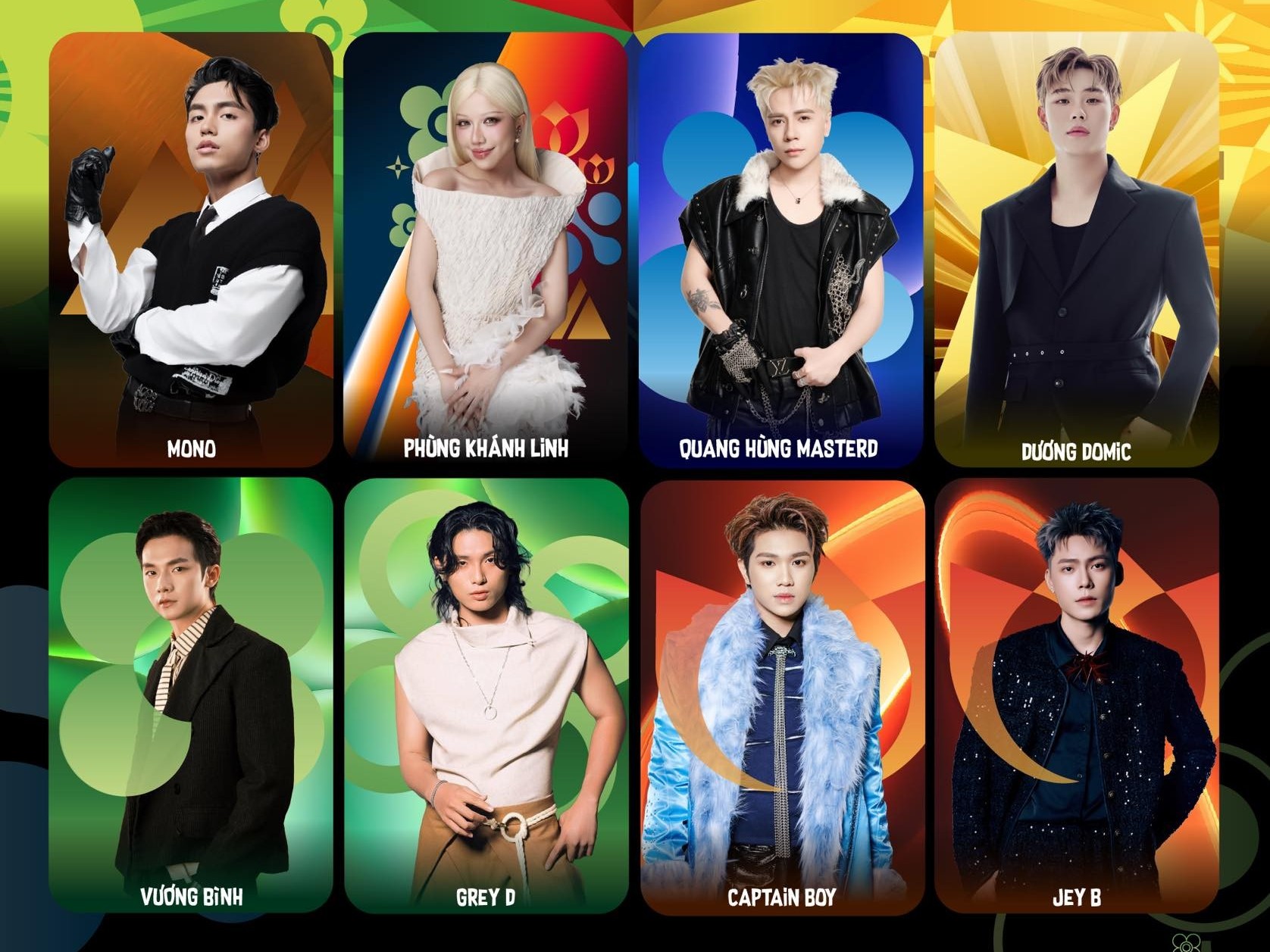 'Sao Concert' trở lại: Quang Hùng Masterd, Dương Domic, Phùng Khánh Linh, Mono, Grey D, Vương Bình, Captain Boy, Jey B, Orange xác nhận tham gia