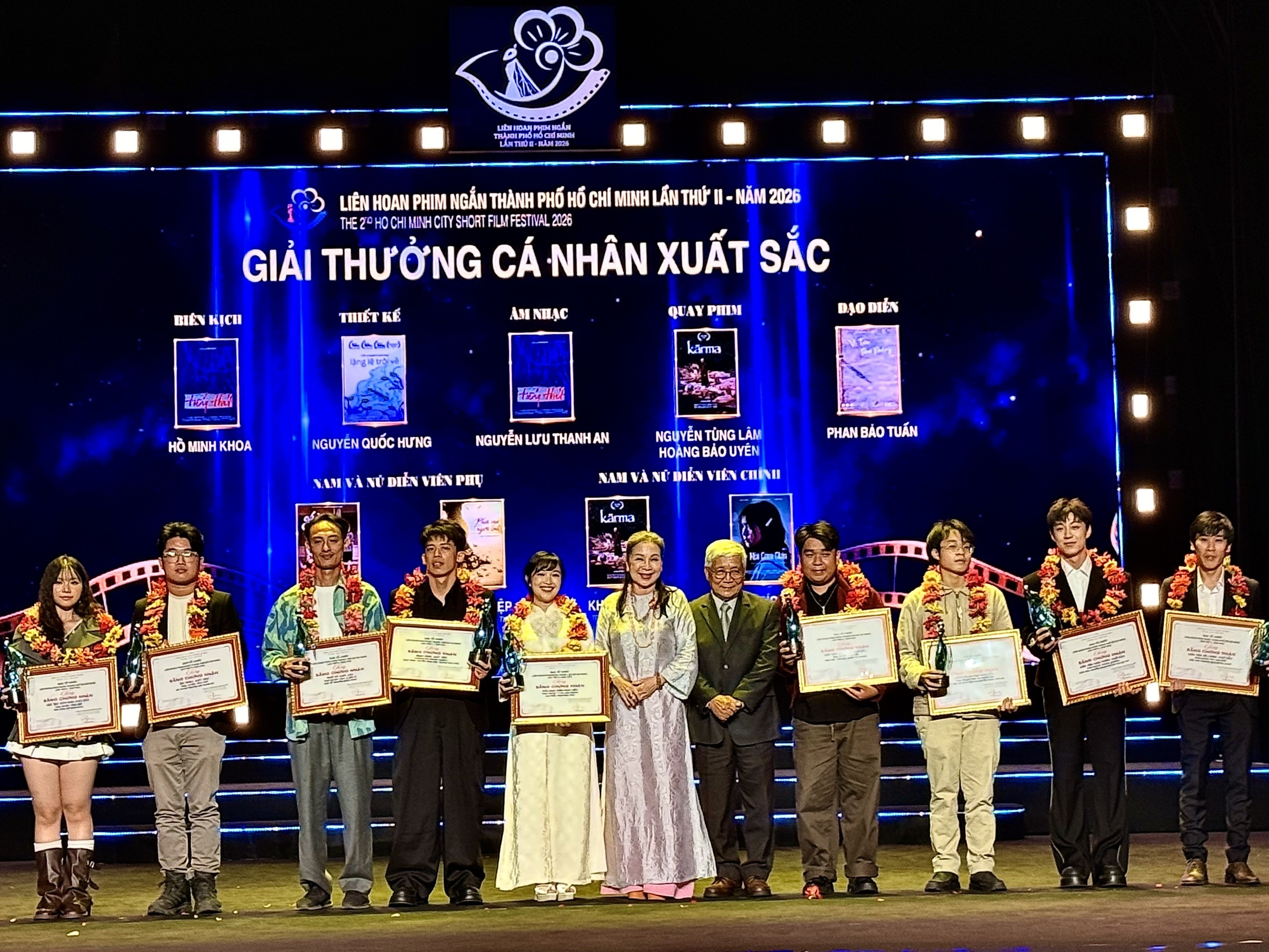 9 giải thưởng cao nhất thuộc về sinh viên Khoa Âm nhạc Sân khấu Điện ảnh trường Đại học Văn Lang tại Liên hoan phim ngắn TP. HCM lần II