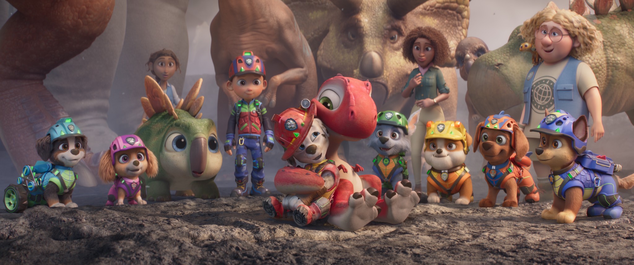 'Paw Patrol: Phim Khủng Long' gây sốt với chú khủng long mới siêu đáng yêu cùng thế giới tiền sử hoành tráng