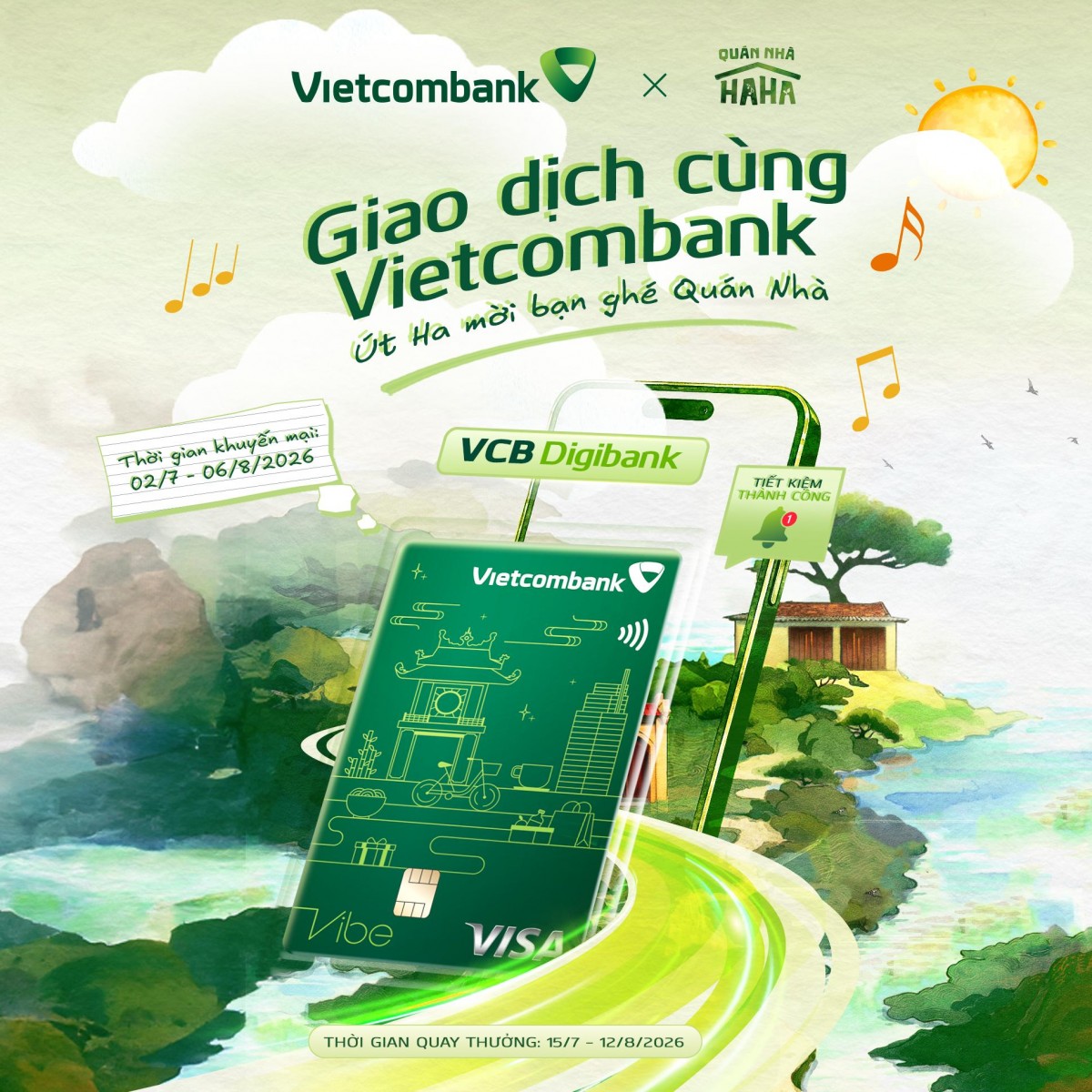 Vietcombank mở rộng hành trình cùng 'Quán Nhà Haha', mang đến cả nghìn cơ hội nhận quà và trải nghiệm độc quyền cho khách hàng
