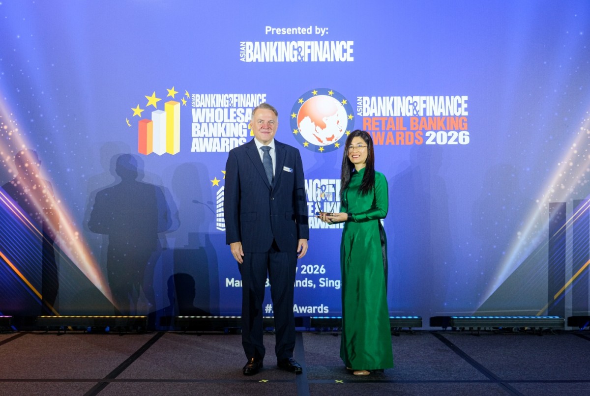 Vietcombank lập cú đúp giải thưởng quản lý rủi ro tại Asian Banking & Finance Awards 2026